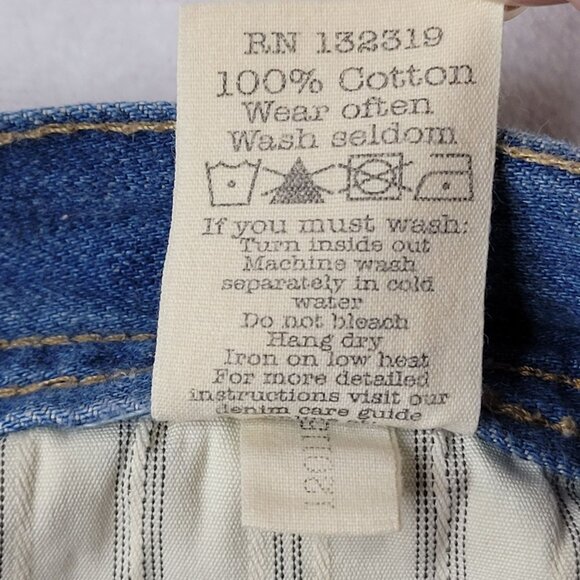 The West Is Dead Selvedge Men's Button Fly Straight Leg Blue Denim Jeans Size 38 - Picture 13 of 13